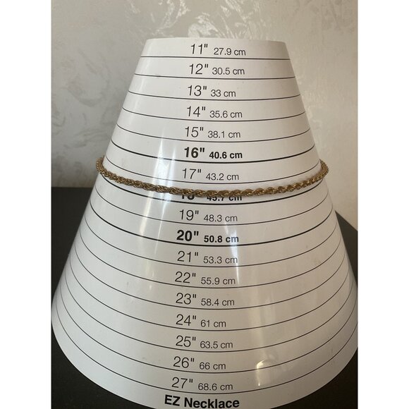 Gold-Tone Rope Chain Necklace With Spring Ring Clasp - Picture 2 of 4